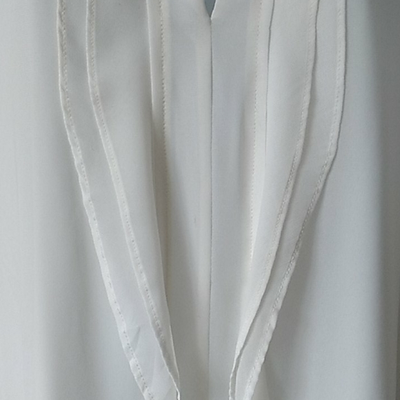 GUC Ann Taylor Chiffon off white Overlay sleeveless Tank XL - Picture 2 of 7